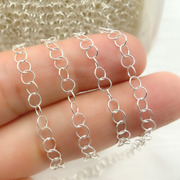925 Sterling Silver Twisted Round Link Chain